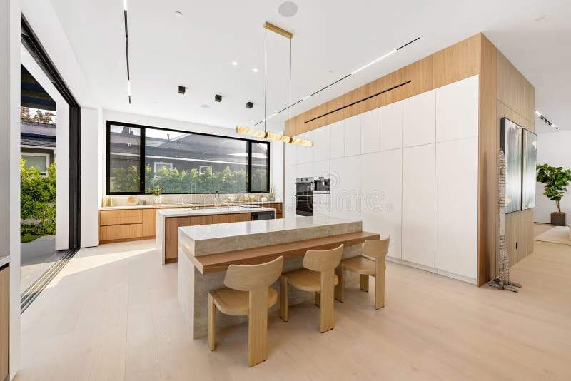 Warm modern kitchen